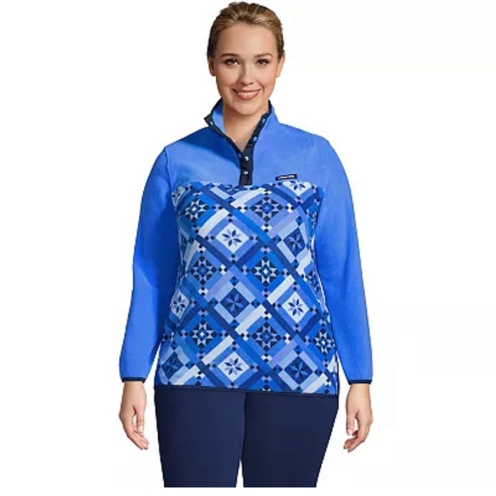 Lands' End Heritage Quarter-Snap Fleece Pullover